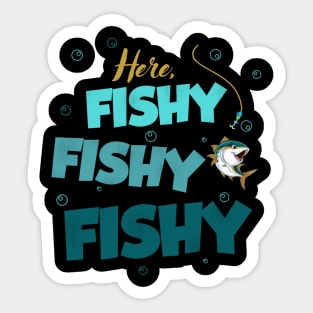 Here Fishy Fishy Love Summer Sticker